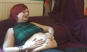 Old lady stuffs herself with fries and coke