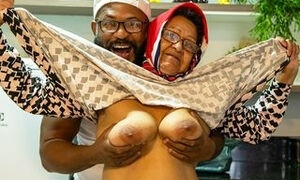 73 Years old bbw mom BBC ass stretched