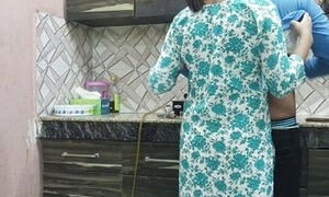 Beautiful Indian Step Mom Pussy and Ass Fucked Hard by Step Son while he is in kitchen Hindi