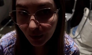 Sexy Busty Brunette MILF Tempts Her Stepson To Lick Her Pussy & Fuck Her Hard In the Laundry