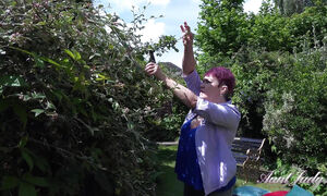 AuntJudys - Gardening with Busty Mature Housewife Layla Bird and Her Big Natural Mature Tits