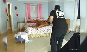 Renee Richard's Porn Test on the Bed with Marino
