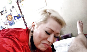 My lady in red and my games with her mature cunt...)) (Aimee Hot MILF, aka AimeeParadise)