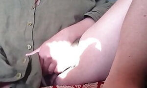 Milf masturbating in the morning sunshine