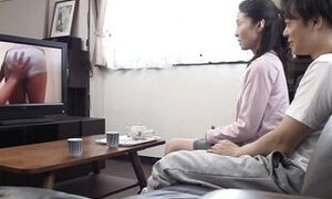 Wife's mother and son-in-law got excited when they watched porn alone together...4