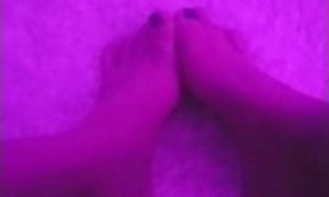Asian MILF with Painted Toes fucks herself with Dildo