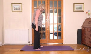 Nude granny yoga unbelievable solo scene