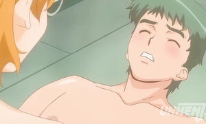 HENTAI! Older Stepsister Makes Out With Stepbrother's Penis in a Hot Shower + ANAL