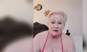 Such A Insane Grandmother Romps Herself With Her Dearest Fuck Stick