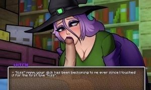 HornyCraft [Minecraft Parody Hentai game ] Ep.14 the swamp witch thank us with a hot blowjob