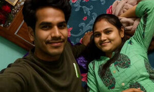 New married indoor Desi indian beautiful  kissing by -Snapchat143