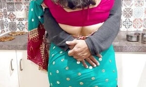 Big Boobs Married Indian wearing Saree