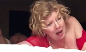 Senior bitch wifey pummeled from behind jism a plenty of