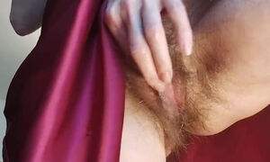 Cougar with Hairy Pussy Masturbates It Until Intense Orgasm Solo