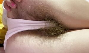 Hairy ass and cunt from behind in panties amateur video