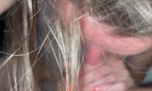 Wife gives blow job to husband