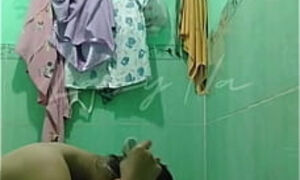School girl taking shower at grandmas house - Lazy Na