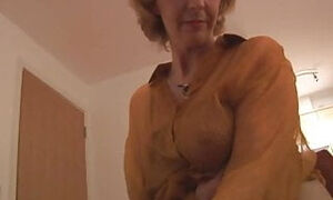 Mature Crissy with the fishnet suit