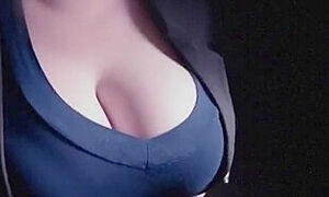Horny Cougar Plays With Her Big Tits