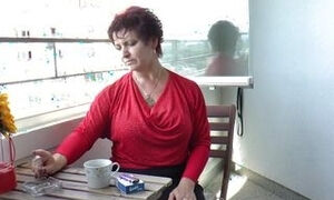 Horny shaking mature mom tits fucked after work
