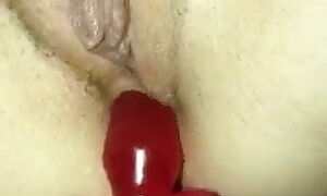 Anal plug in Greek wifes ass