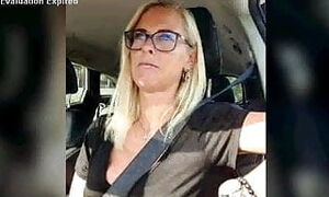 milf show her tits during  driving