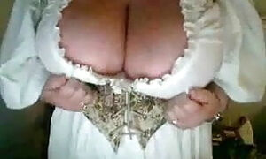 Granny playing with Her  Nipples