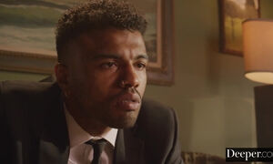 Blonde milf enjoying her first big black dick and it stretches her wide