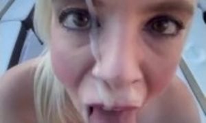 Blonde Milf Blowjob With Huge Facial