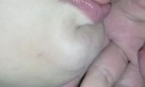 Close up suck dick and fingering wet chubby pussy
