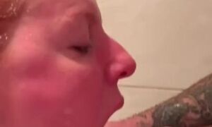 'Close up shower blowjob'