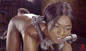 Watch Black Slave Girl Tied Up For White Master Ebony