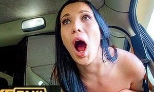 French Call Girl gives the cab driver a free-for-all poke and left with a internal ejaculation