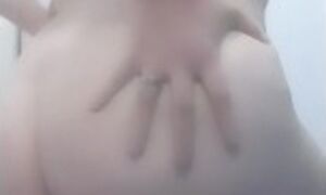 Candy's orgasm with a dildo in the Bath room